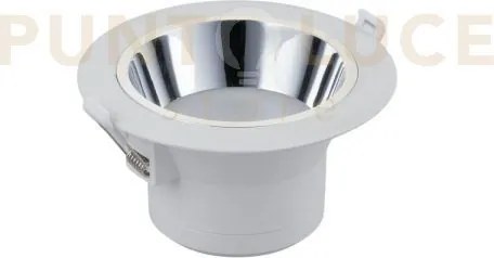 Incasso led mack bianco e cromo 15w 1650lm 4000k 15x8,1cm