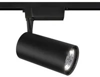 Faretto a LED per Sistema Illuminazione Binario 40W 4000K in Alluminio Vuoro Nero