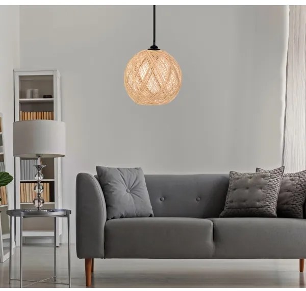 Lampadario su corda JUTE 1xE27/60W/230V beige
