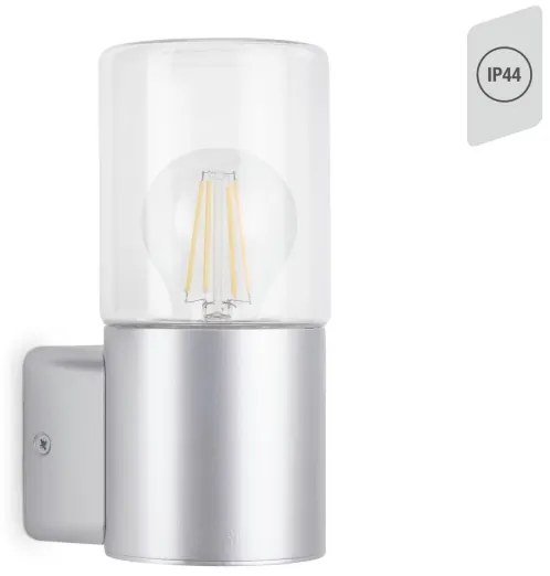 Briloner 320504TF - Applique da esterno 1xE27/12W/230V IP44 argento