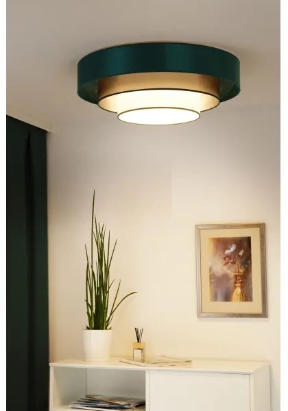Duolla - Plafoniera LED LUNETA LED/26W/230V diametro 60 cm 4000K verde/oro