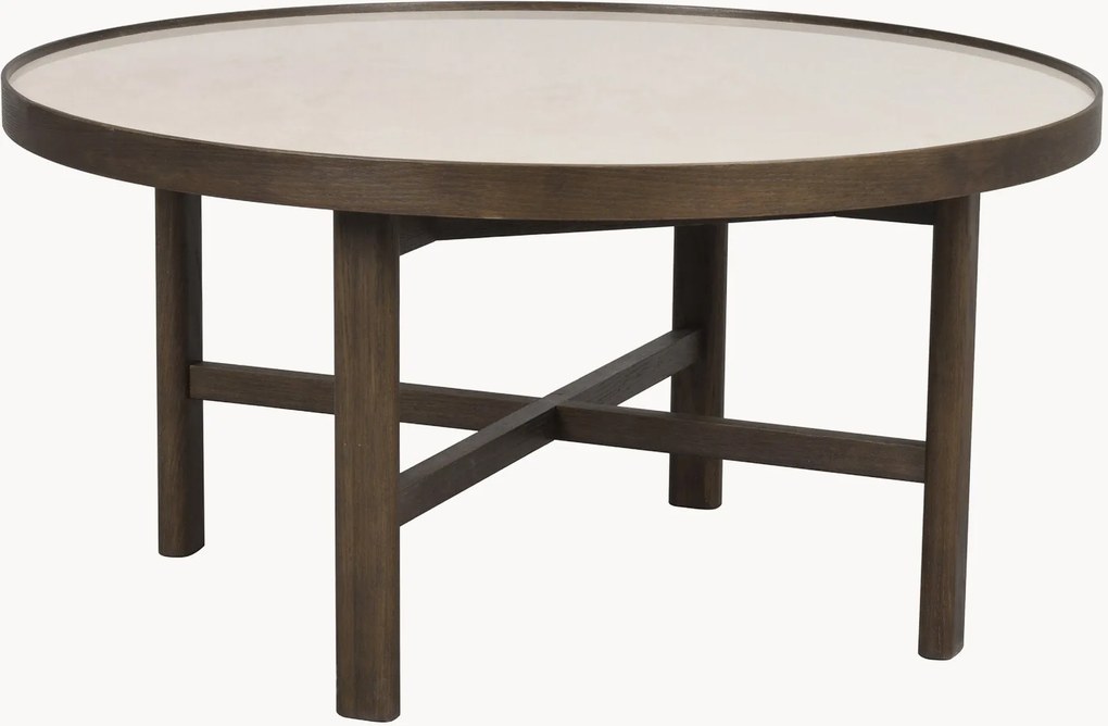 Tavolino da caffè rotondo in legno di quercia Marsden, Ø 90 cm