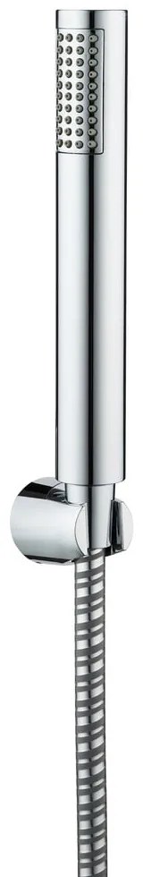 Soffione doccia con tubo flessibile color argento lucido Basic Line – Wenko