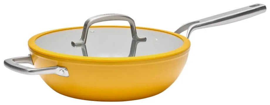 Padella wok con coperchio/con superficie in ceramica ø 28 cm Meda 3.0 – FABINI