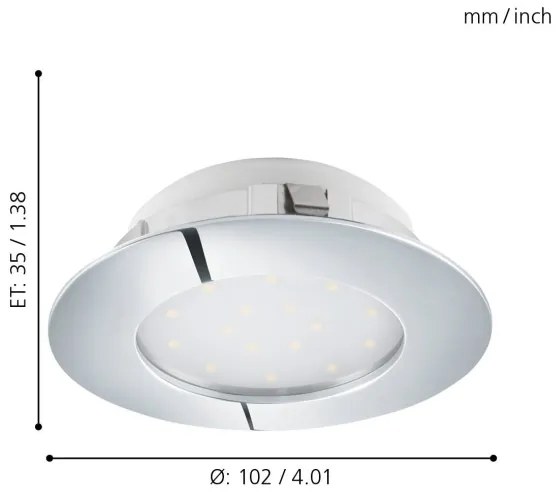 Eglo 95888- Lampada LED da incasso PINEDA 1xLED/12W/230V