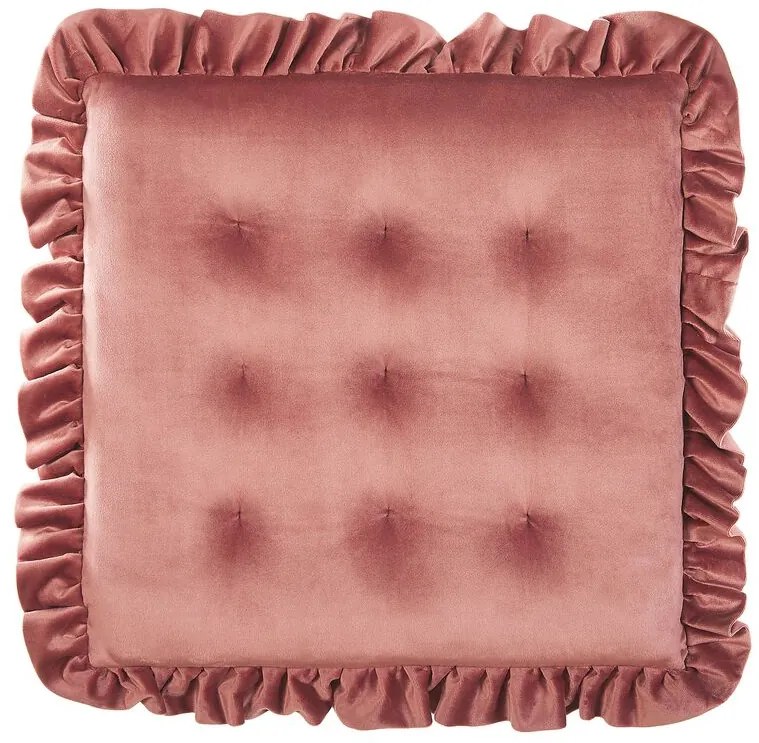 Cuscino sedia quadrato rosa 40 x 40 cm KALANCHOE Beliani