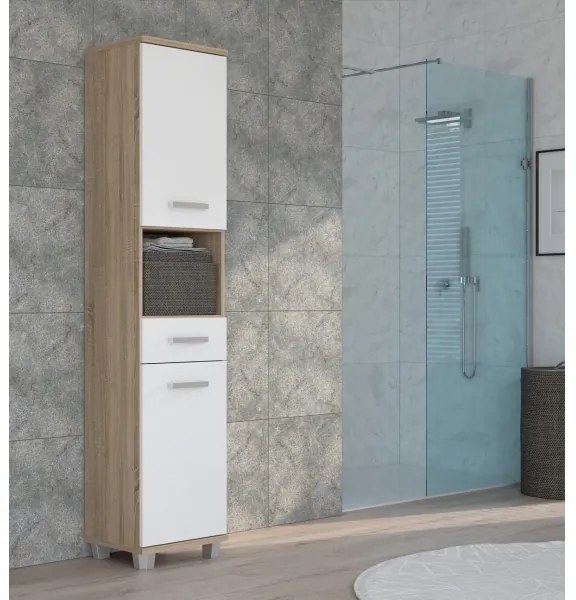 Mobile da bagno VENOM bianco/rovere Sonoma