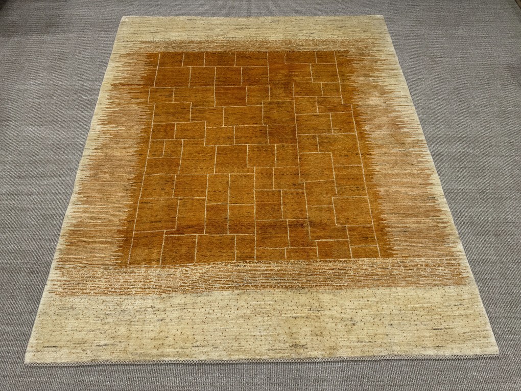 Gashguli Tappeto 240 x 200 Giallo (Iran) Annodato A Mano