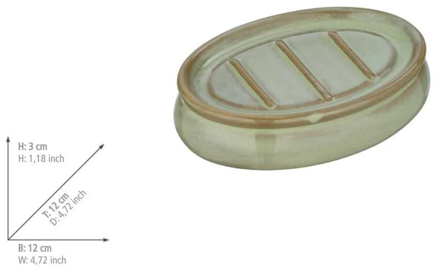 Set di accessori da bagno verde in ceramica Sermione - Wenko