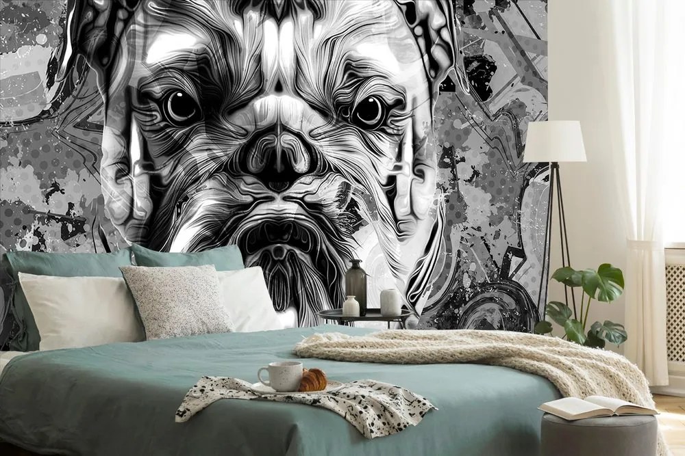 Carta da parati – Bulldog in bianco e nero