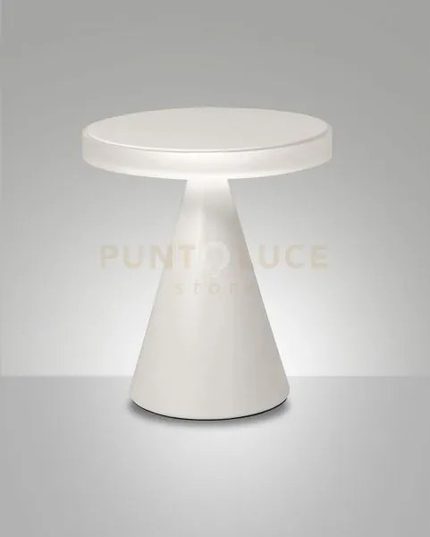 Neutra da tavolo bianca h.27cm a led 3000k - 12w - 1260 lm dimmerabile