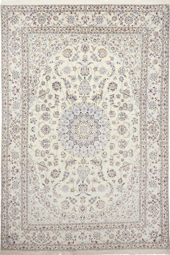 Nain Tappeto 200x290 Beige (Iran) Annodato A Mano
