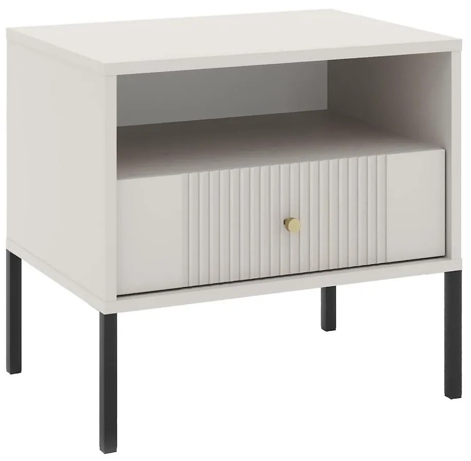 Comodino LUE beige/nero