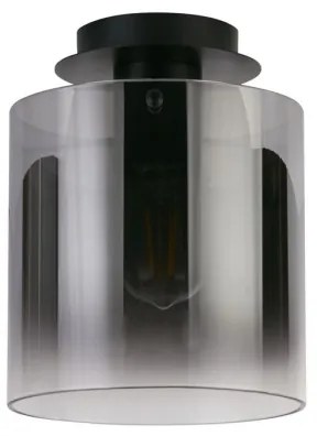 Searchlight 88911-1BK - Plafoniera SWEDEN 1xE27/60W/230V Ø22 cm nero/fumé