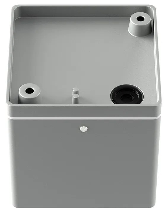 Plafoniera da soffitto Quadrata GU10 IP54 in Alluminio - Grigia