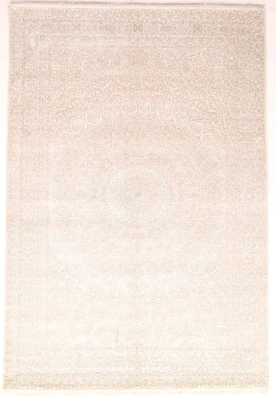 Tabriz Tappeto 300x200 Beige (Indian) Annodato A Mano