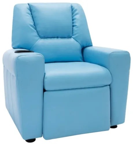 Poltrona Reclinabile per Bambini in Similpelle Blu