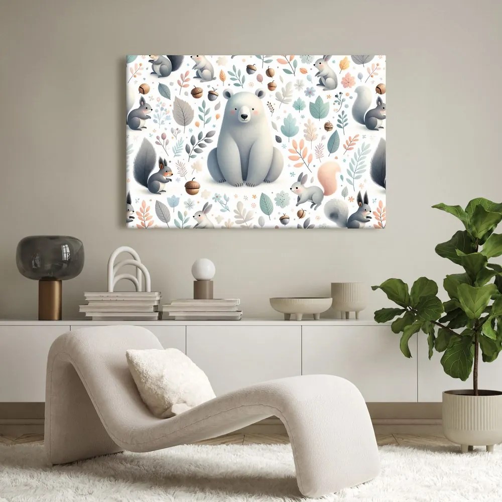 Quadro su tela – Animali del bosco per bambini