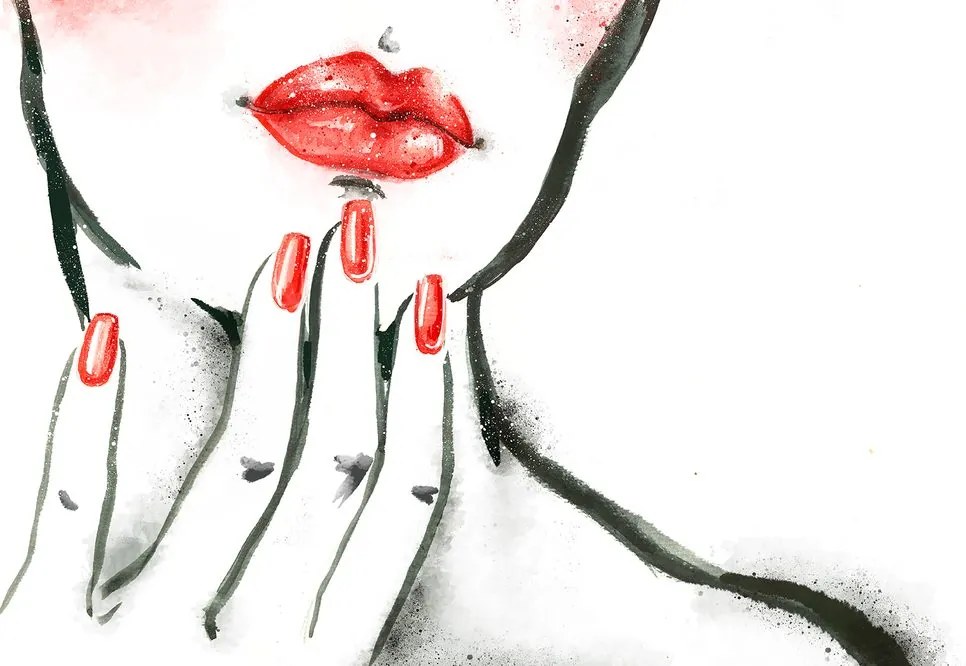 Carta da parati – Ritratto acquerello di donna
