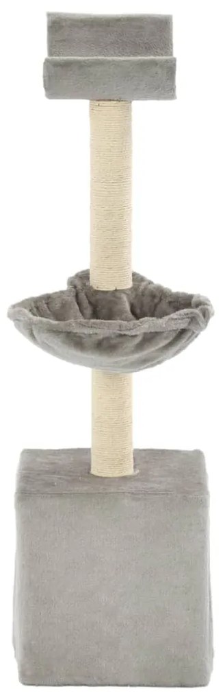 Albero per gatti con tiragraffi in sisal 105 cm grigio