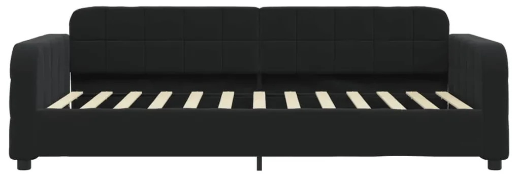 Letto da giorno nero 90x200 cm in velluto