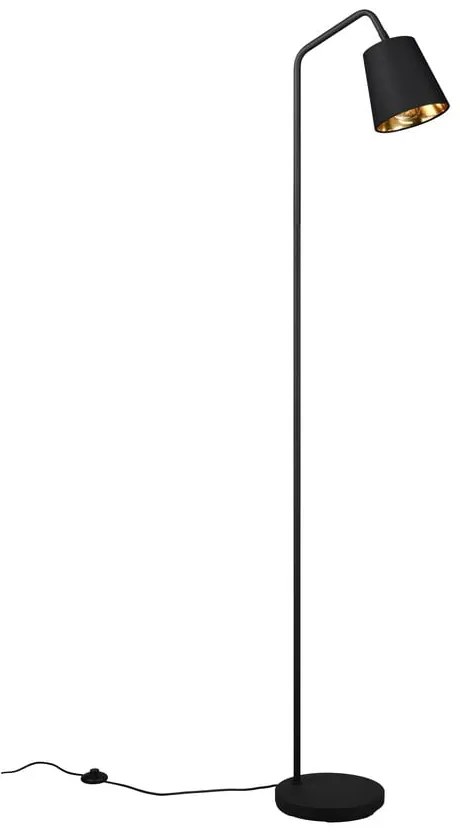 Lampada da terra nera con paralume in tessuto (altezza 148 cm) Buddy - Trio