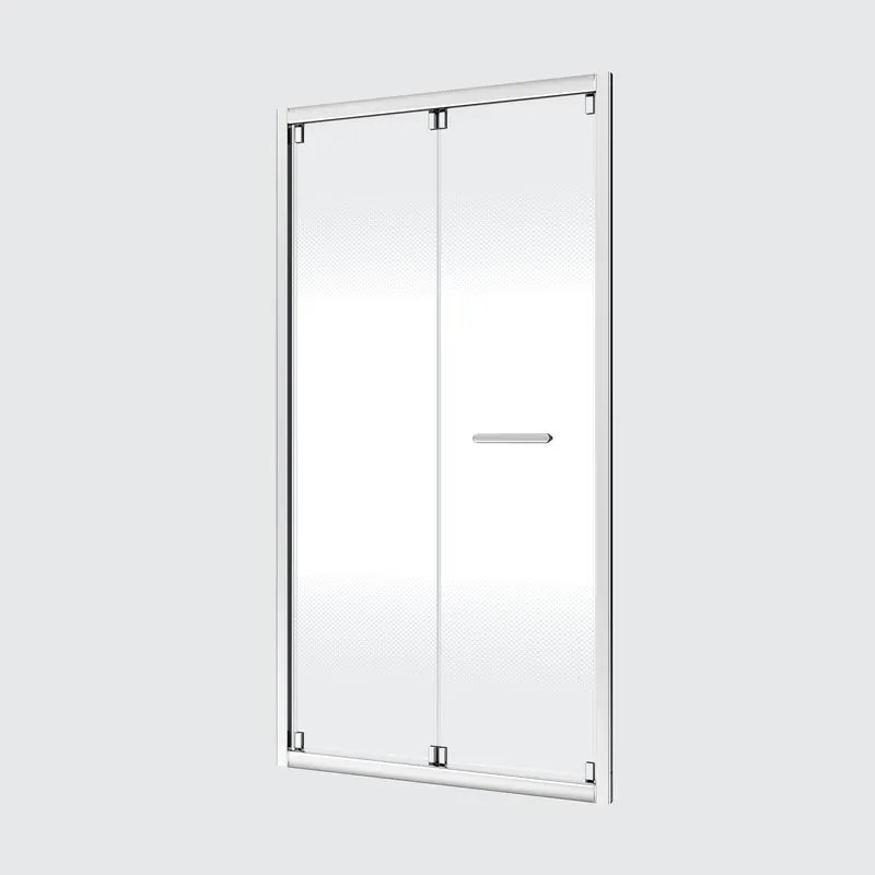 Porta doccia pieghevole Easy L 100 x H 190cm, Sp. 6 mm in vetro smerigliato profilo cromo