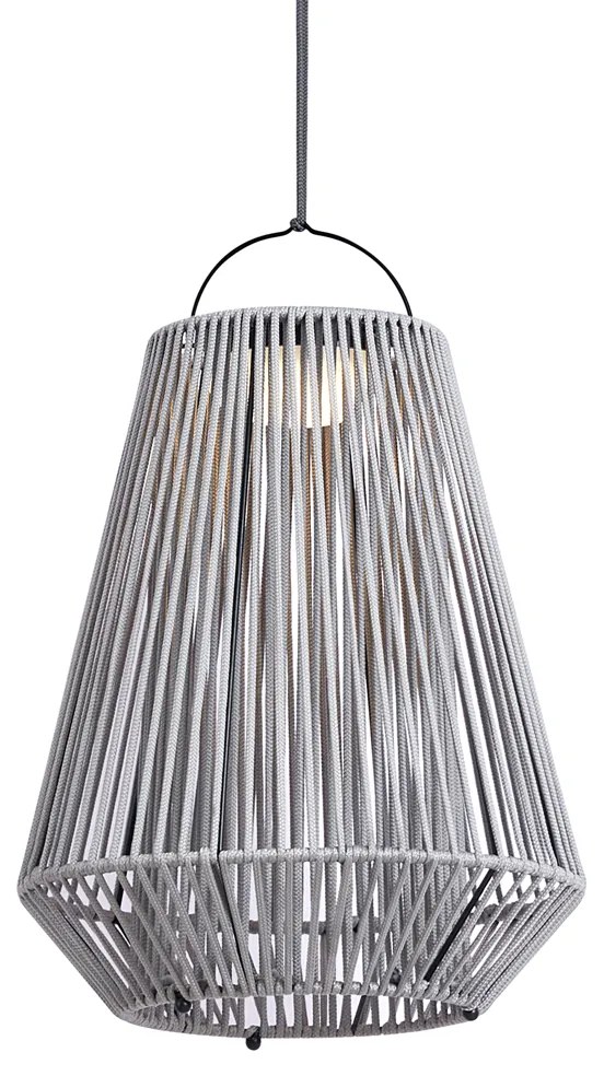 Lampada da tavolo bohémien grigia con LED dimmerabile a 3 livelli IP54 ricaricabile a energia solare - Duca