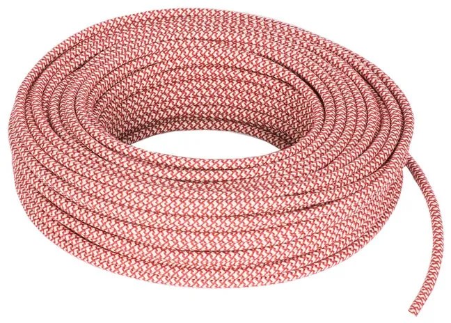 Cavo tessile H03VV-F 2 x 0.75 mm² L 50 m MERLOTTI sabbia/rosso ciliegia matassa