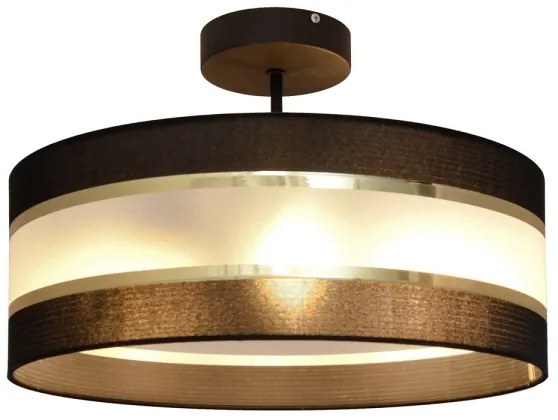 Lampadario a sospensione con supporto rigido HELEN 3xE27/15W/230V nero/oro