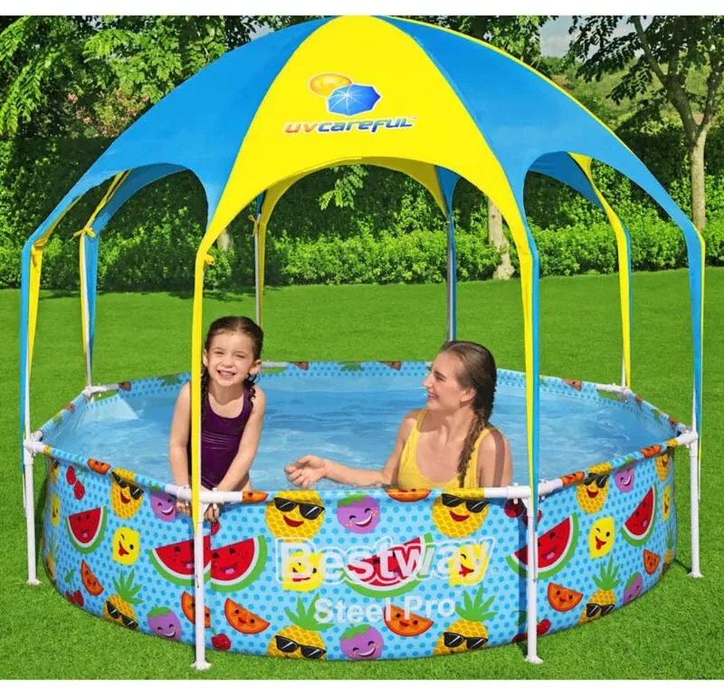 Bestway - Piscina Splash-In-Shade Coperta Con Pioggia Cm.244X51H. - kg.13,4 - lt.1.688 (art.56432)