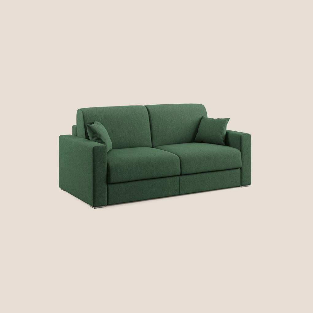 Best Divano letto matrimoniale in tessuto smacchiabile QuickClean T08 verde 196 cm (mat. 140x197)