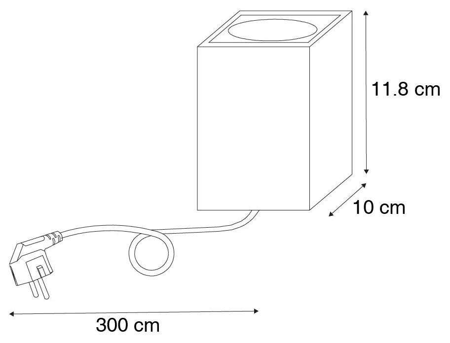 Faretto da giardino industriale marrone ruggine quadrato IP65 - Lennard