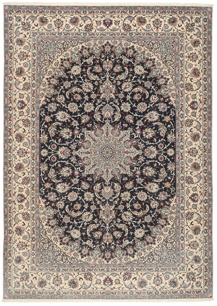 Isfahan Tappeto 250x360 (Iran) Annodato A Mano