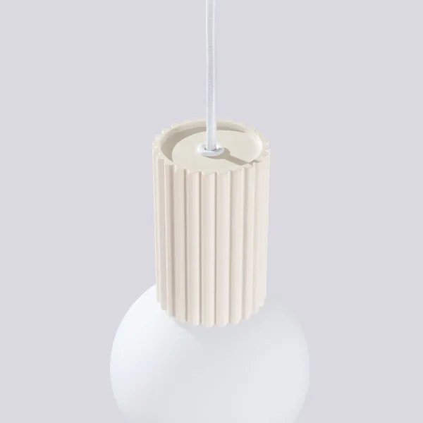 Sollux SL.1719 - Lampadario a sospensione con filo HALO 1xG9/8W/230V diametro 12 cm color crema