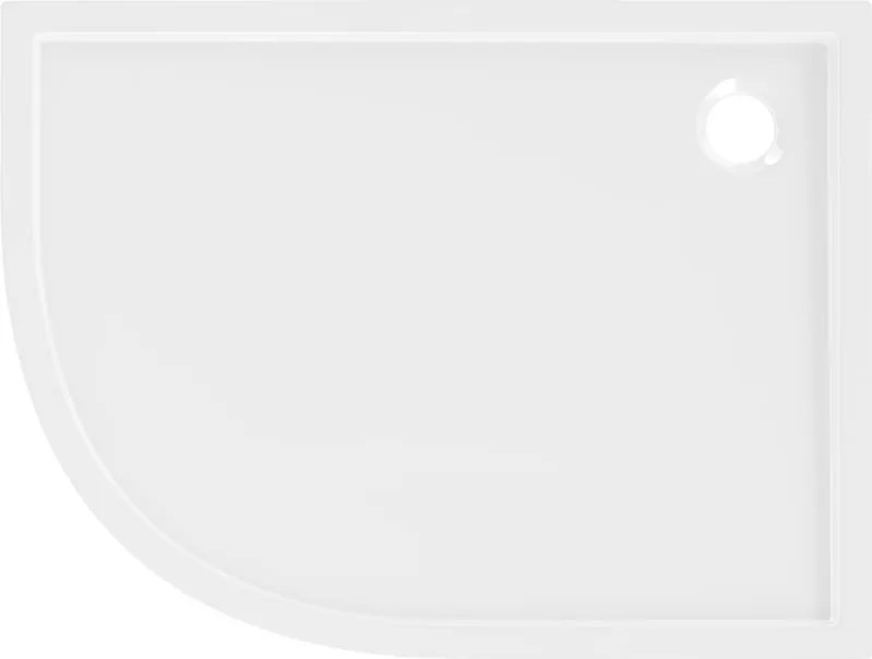 Mexen Flow piatto doccia semicircolare asimmetrico slim destro 90 x 80 cm, bianco lucido - 46Q108090R