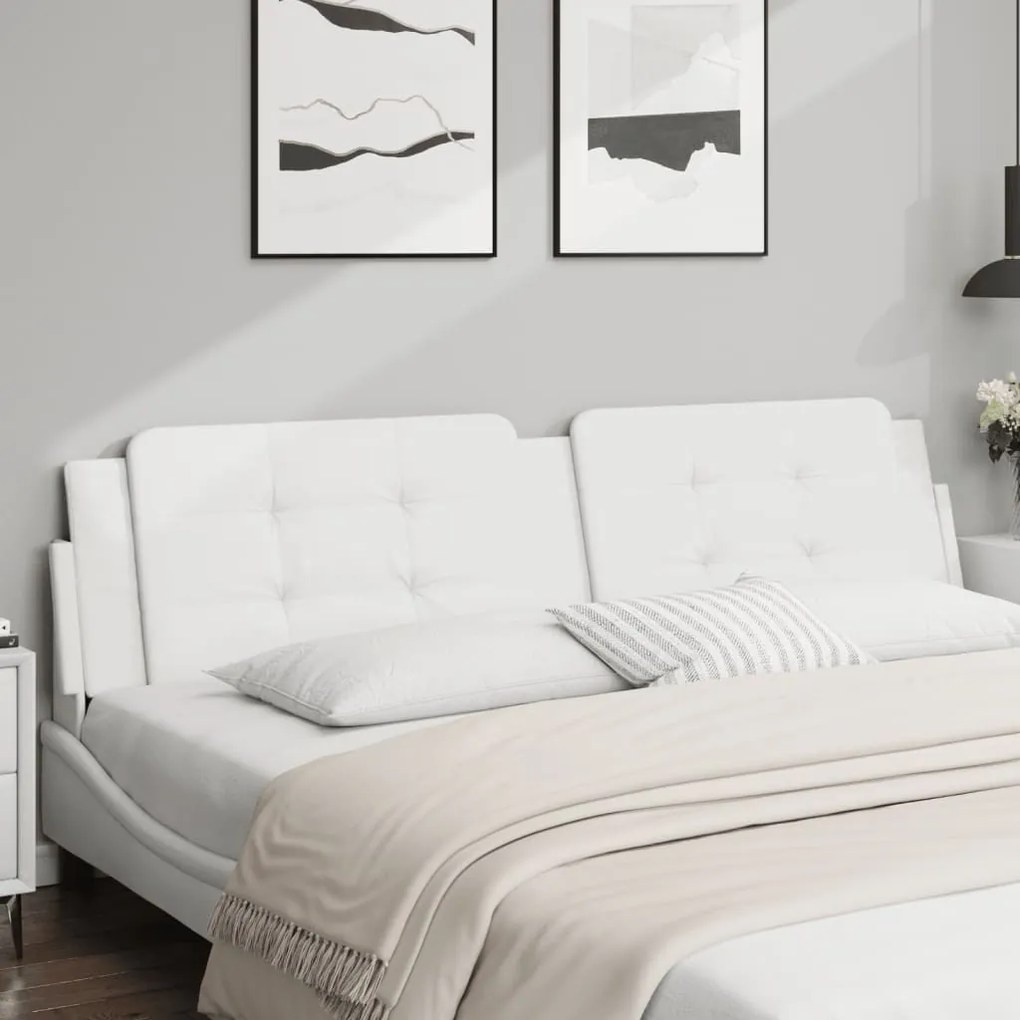 Cuscino Testiera Bianco 200 Cm İn Similpelle /