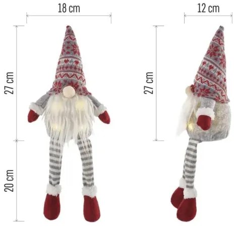 Decorazione natalizia LED 4xLED/3xAA elfo