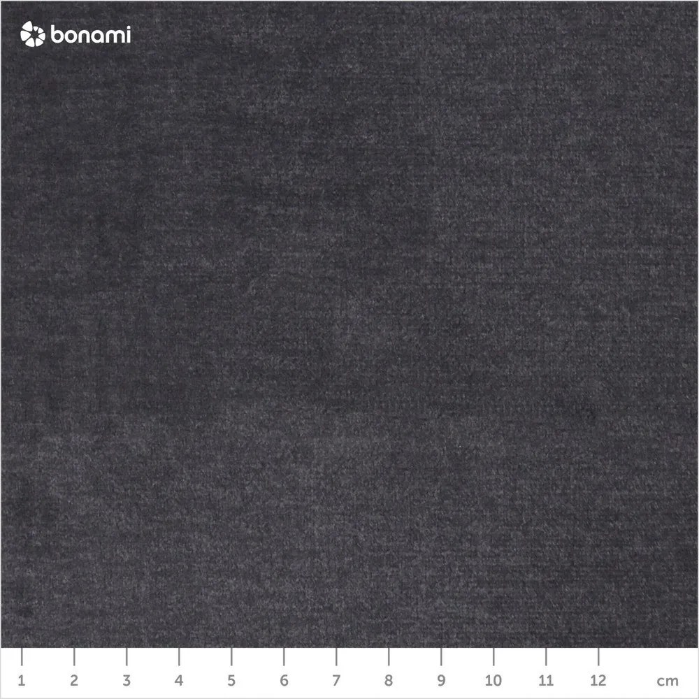 Divano angolare grigio scuro allungabile/con contenitore (con penisola a sinistra/a L) e rivestimento in velluto Laurence – ELTAP