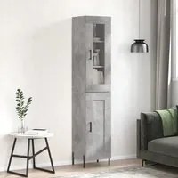 Credenza Grigio Cemento 34,5x34x180 cm in Legno Multistrato 3199501