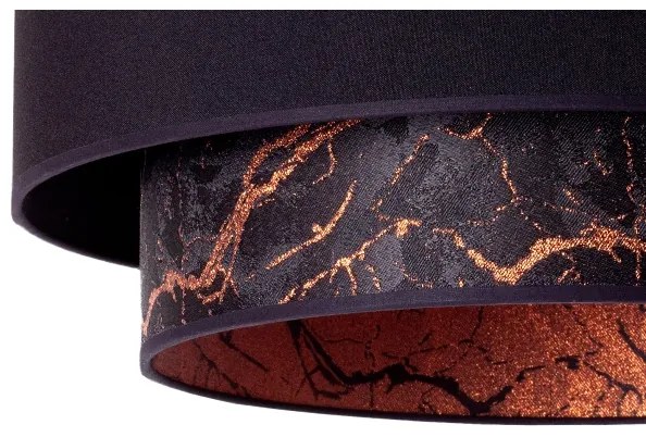 Duolla - Lampadario a sospensione con filo NANTES 1xE27/15W/230V diametro 45 cm nero/rame