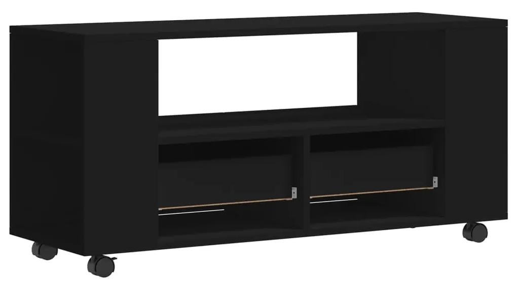 Mobile Porta TV Nero 102x34,5x43 cm in Legno Multistrato