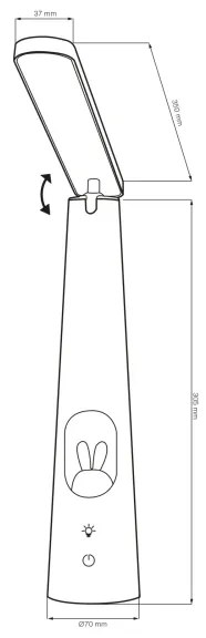 Lampada da tavolo LED dimmerabile con funzione Touch BUNNY LED/7W/230V 2700/4000/6500K bianco