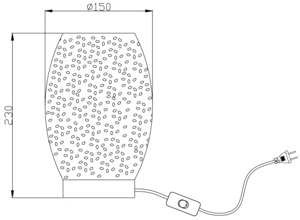 Globo 24002S - Lampada da tavolo NARRI 1xE27/40W/230V
