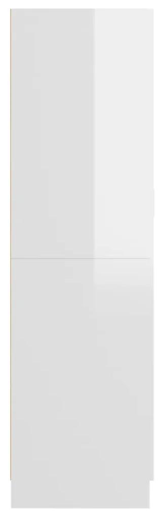 Armadio Bianco Lucido 82,5x51,5x180 cm in Legno Multistrato