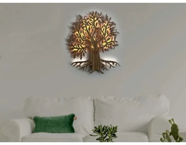 Li-Go 5747/DUB2 - Lampada decorativa da parete LED/10W/230V 45x55 cm rovere