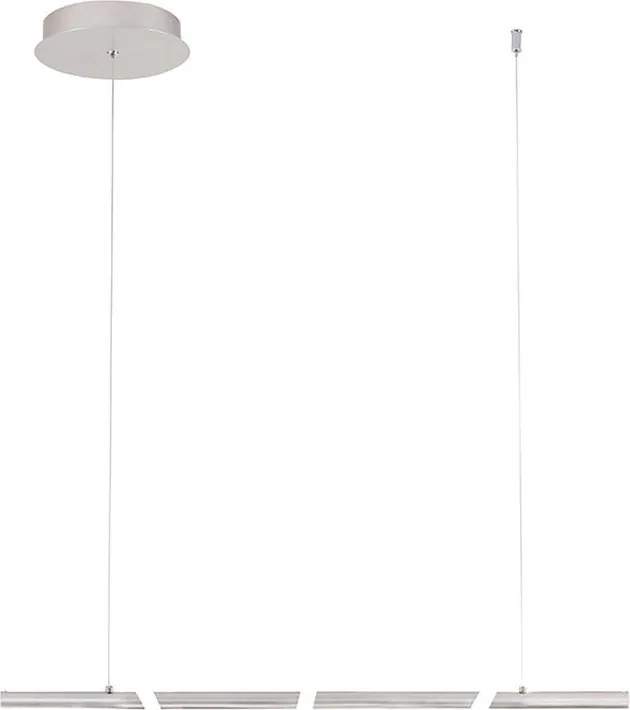 Lampadario LED moderno Teddy grigio, luce naturale 3900 lumen, NOVECENTO