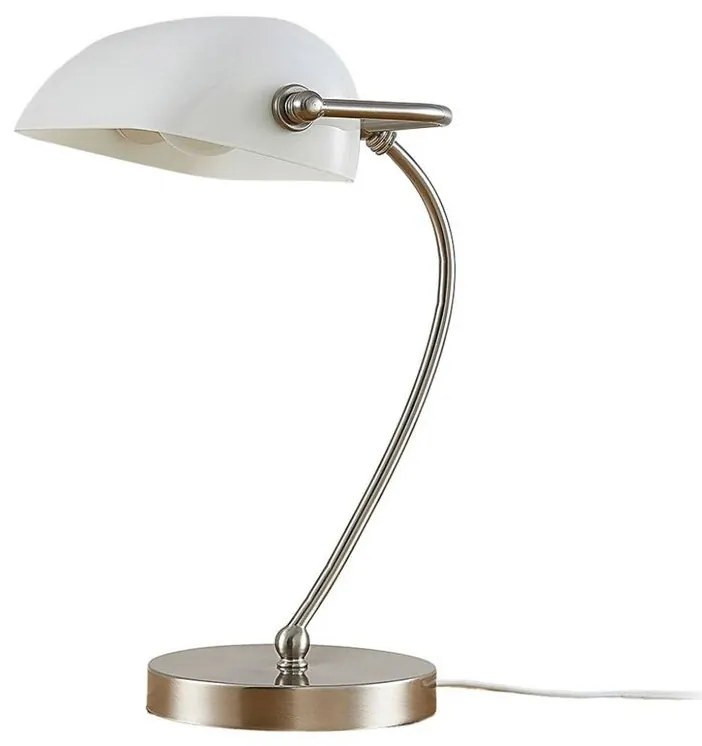 Lindby - Selea Lampada da Tavolo White/Satin Nickel Lindby