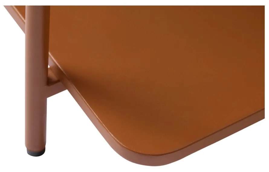 Tavolino da salotto color terracotta in metallo 55x110 cm Yuba – Unique Furniture