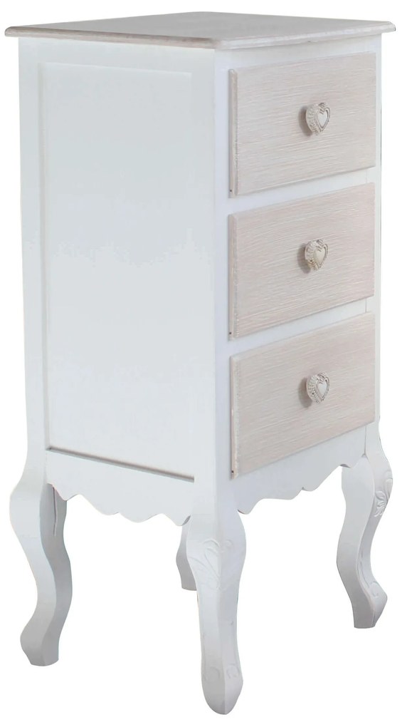 LOUNGY - mobiletto 3 cassetti shabby chic